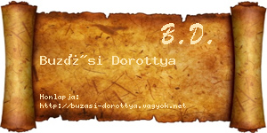 Buzási Dorottya névjegykártya